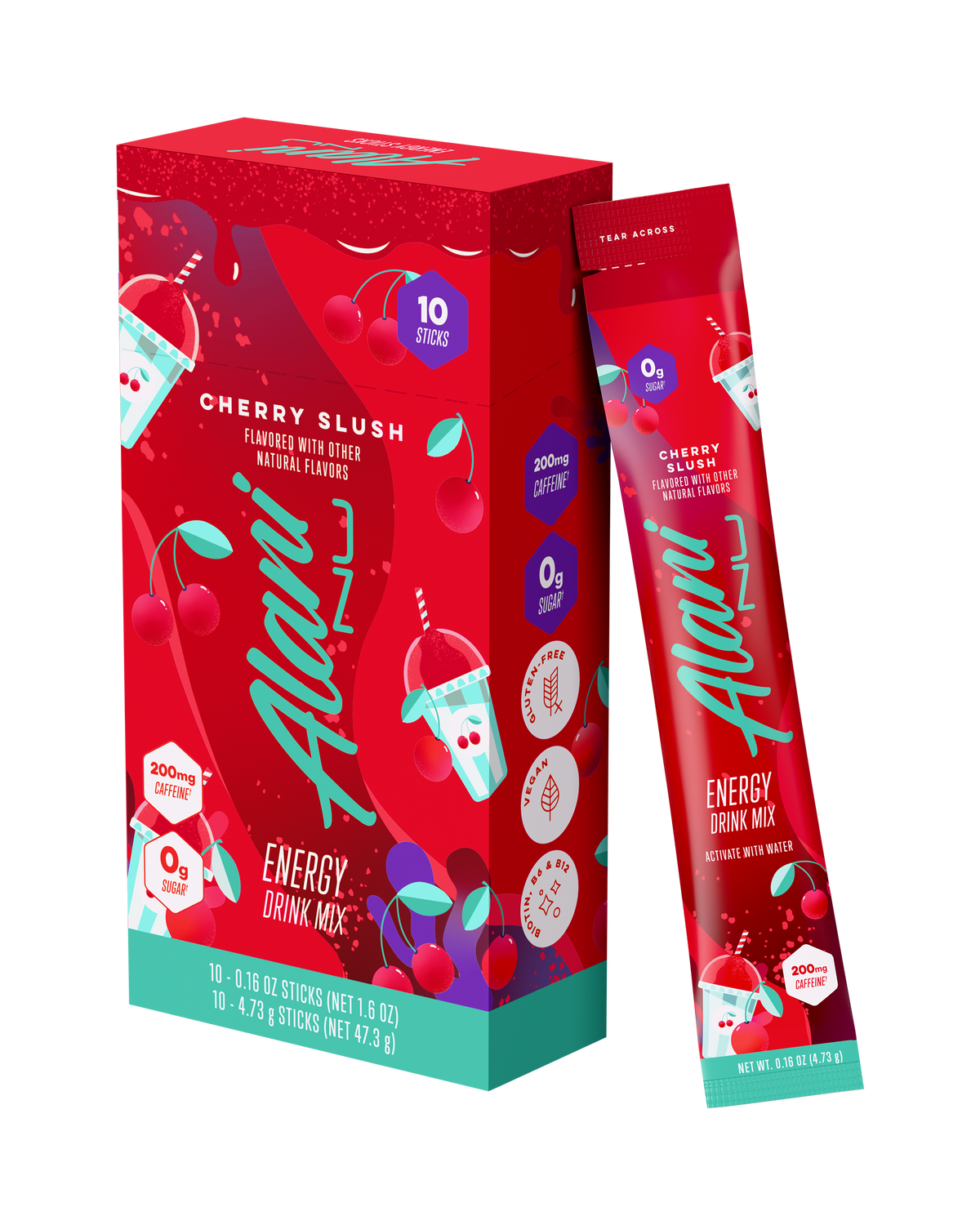 Alani Nu Cherry Slush Energy Sticks, 10-Pack