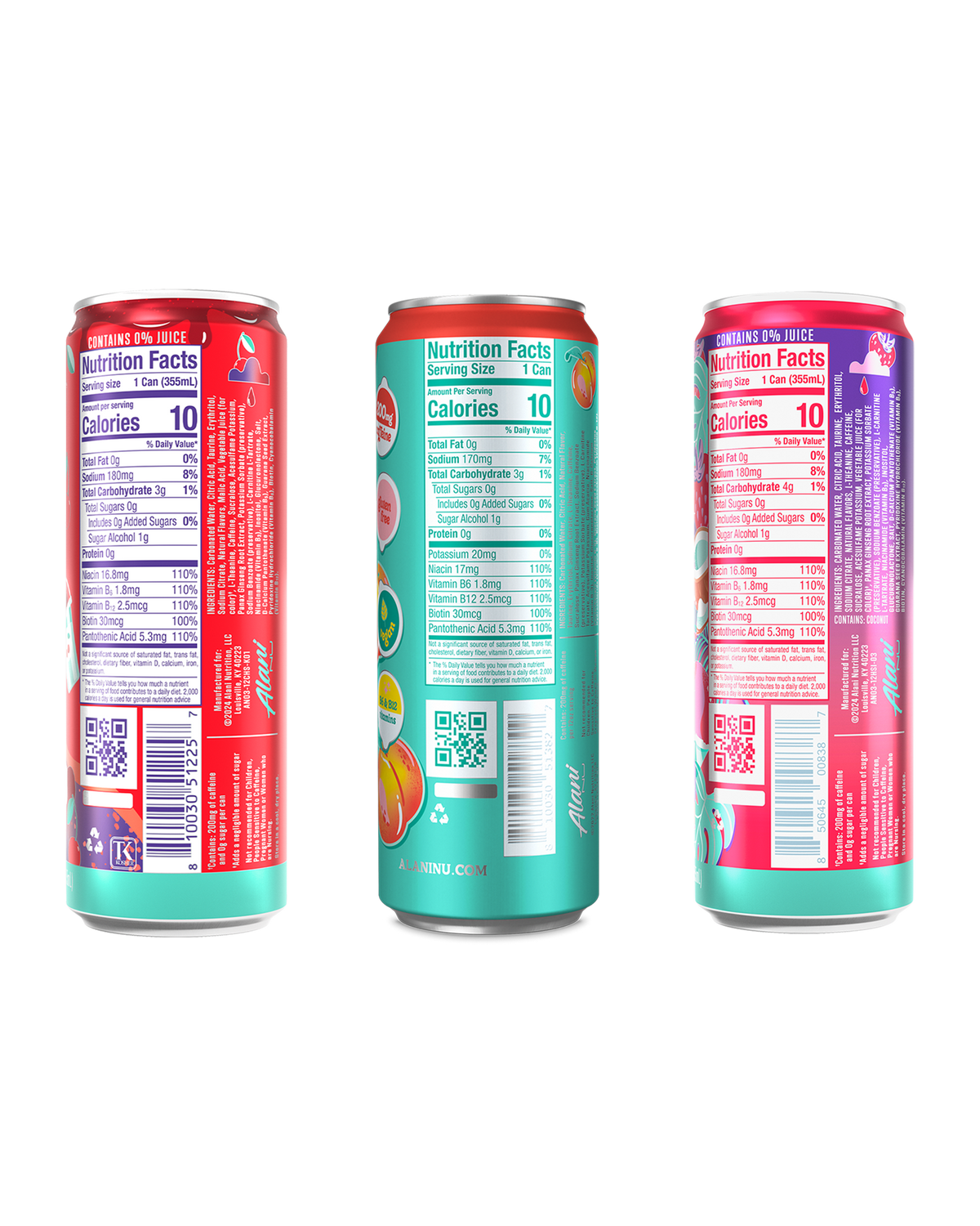 Alani Nu Beach Blend Energy Pack: Cherry, Peach & Shaved Ice