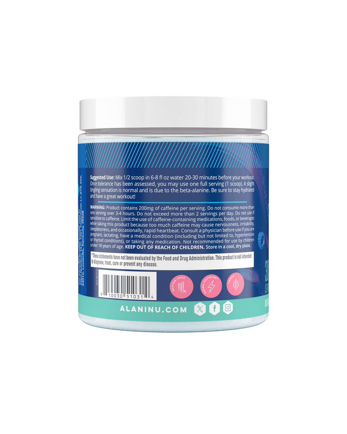 Breezeberry Training Pre-Workout by Alani Nu, 30 Servings