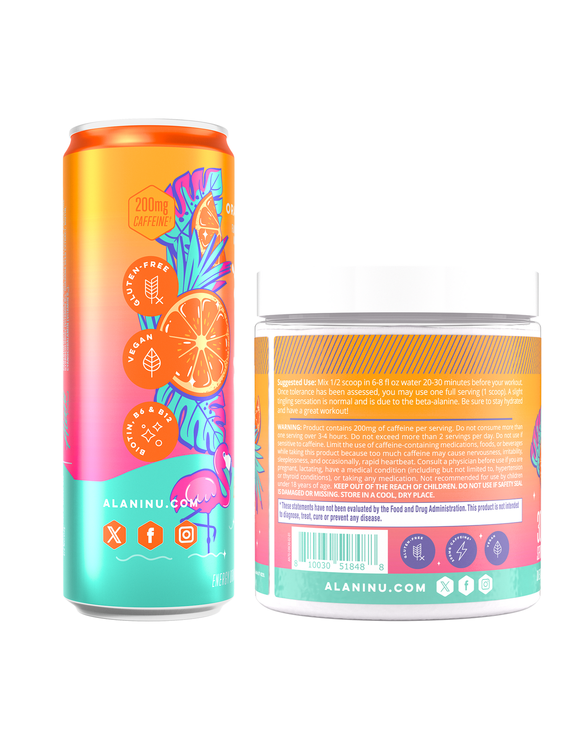 Orange Kiss Energy Drink and Pre-Workout Bundle