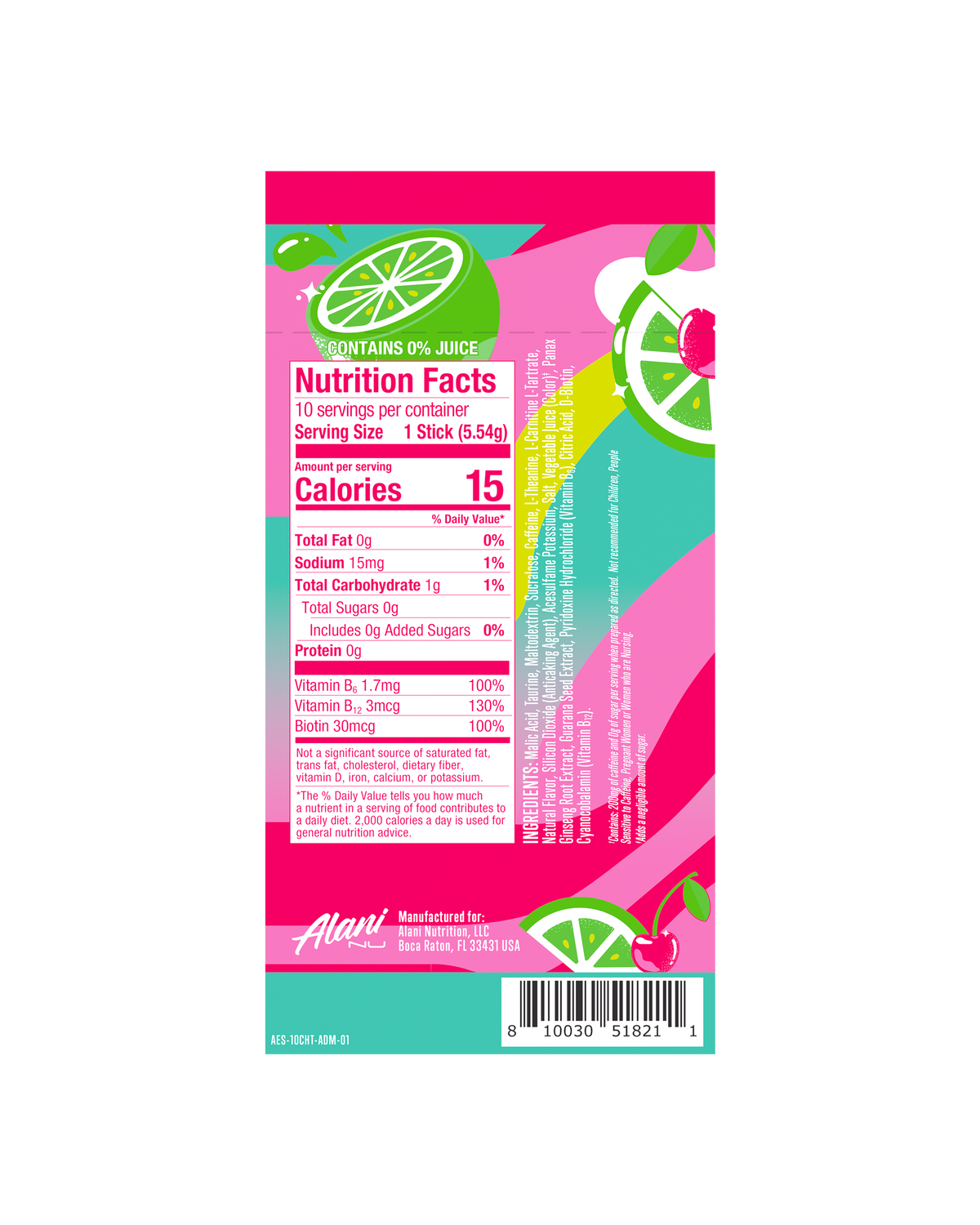Alani Nu Cherry Twist Powdered Energy Mix, 10-Pack