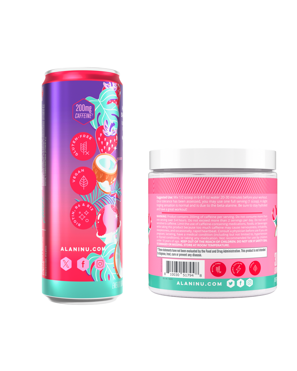 Hawaiian Shaved Ice Energy Drink and Pre-Workout Bundle