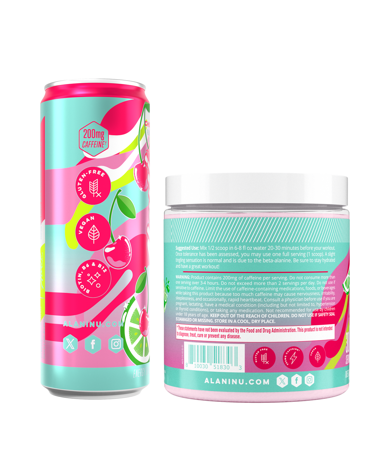 Cherry Twist Energy Drink and Pre-Workout Bundle