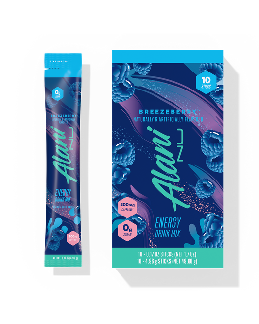 Alani Nu Breezeberry Powdered Energy Sticks, 10-Pack