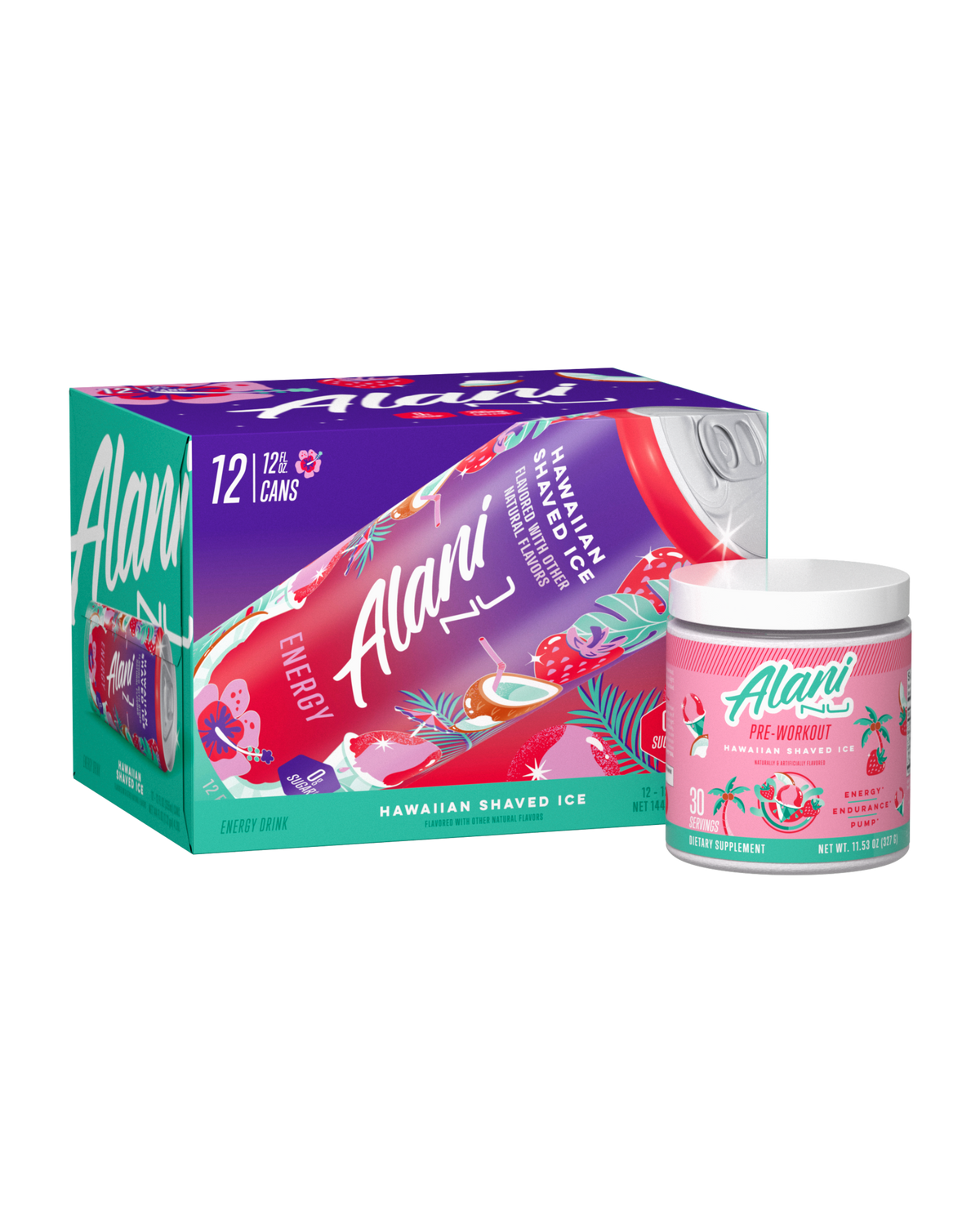 Hawaiian Shaved Ice Energy Drink and Pre-Workout Bundle