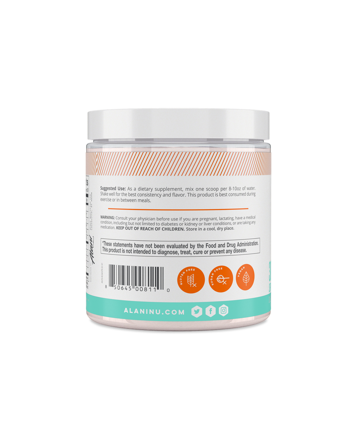 Alani Nu Sour Peach Rings BCAA, 30 Servings