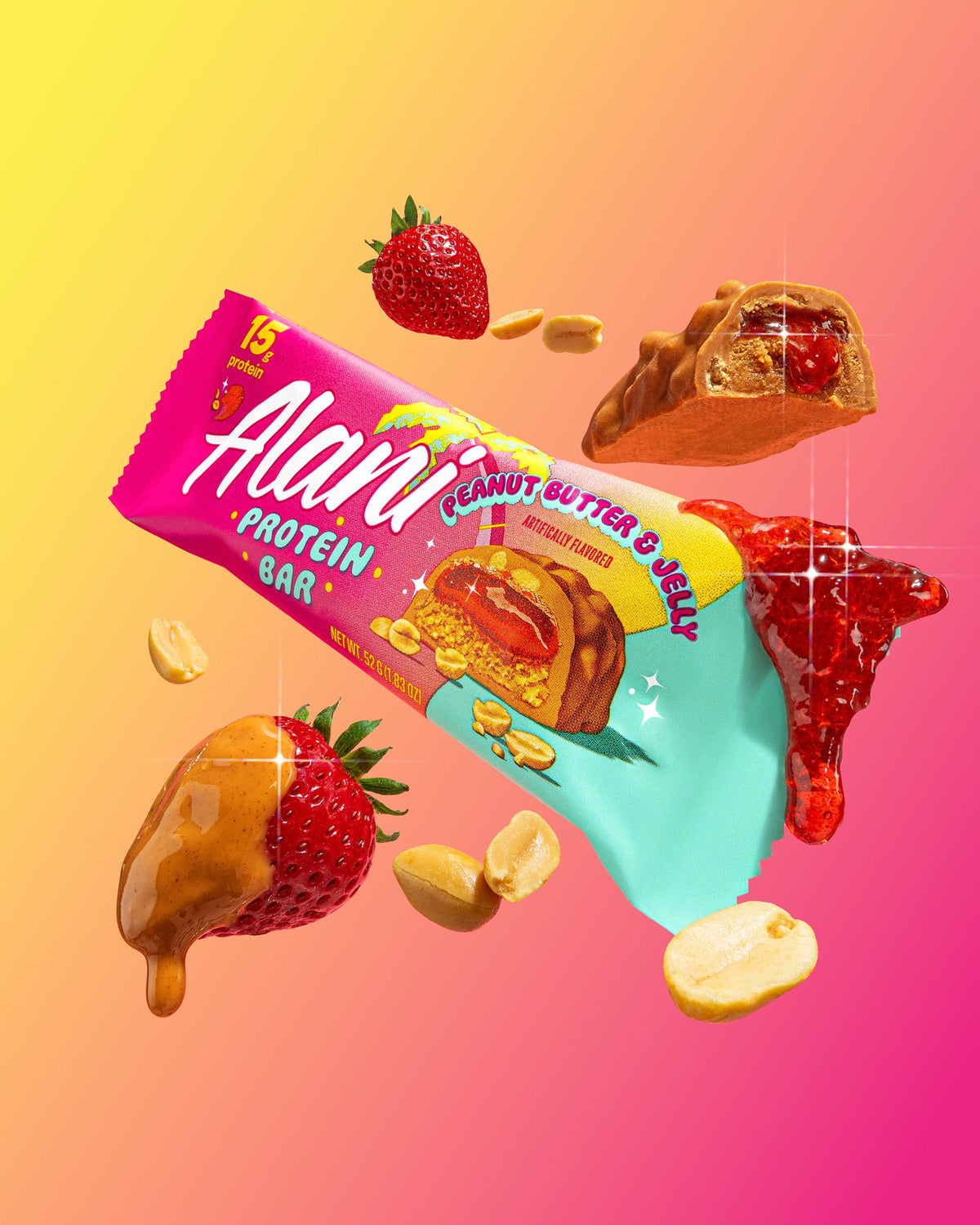 Peanut Butter and Jelly Protein Bars, 12-Pack