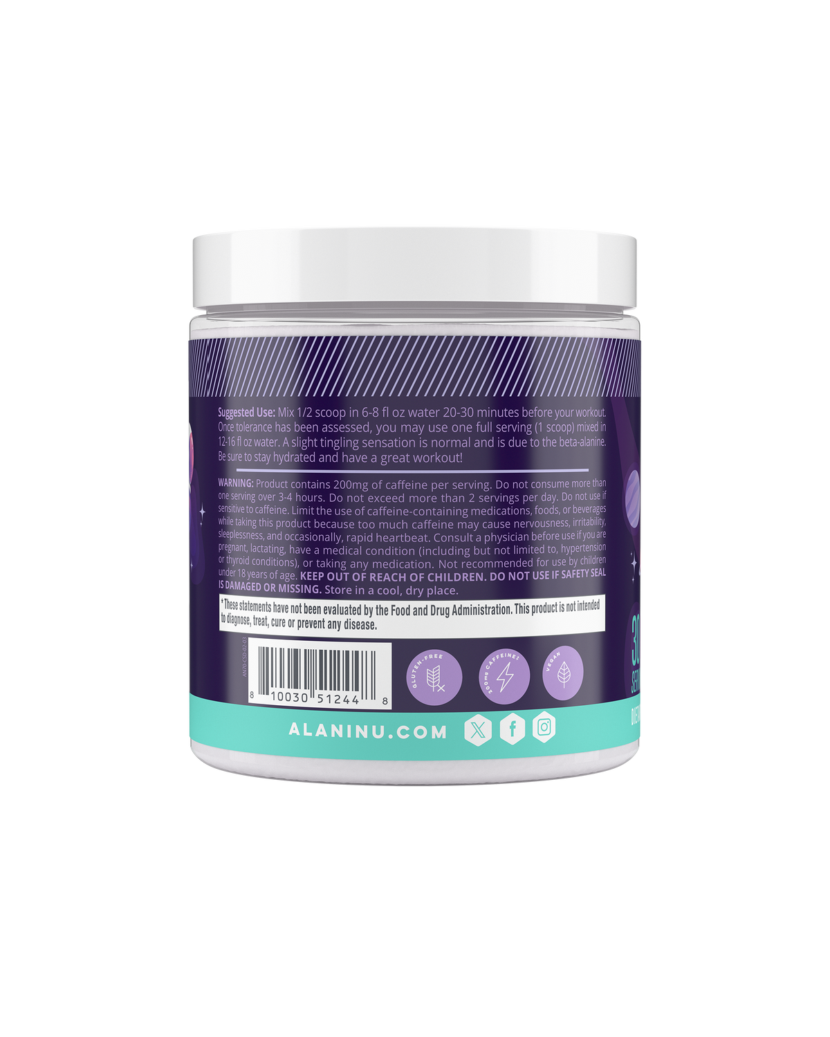 Alani Nu Cosmic Stardust Pre-Workout, 30 Servings